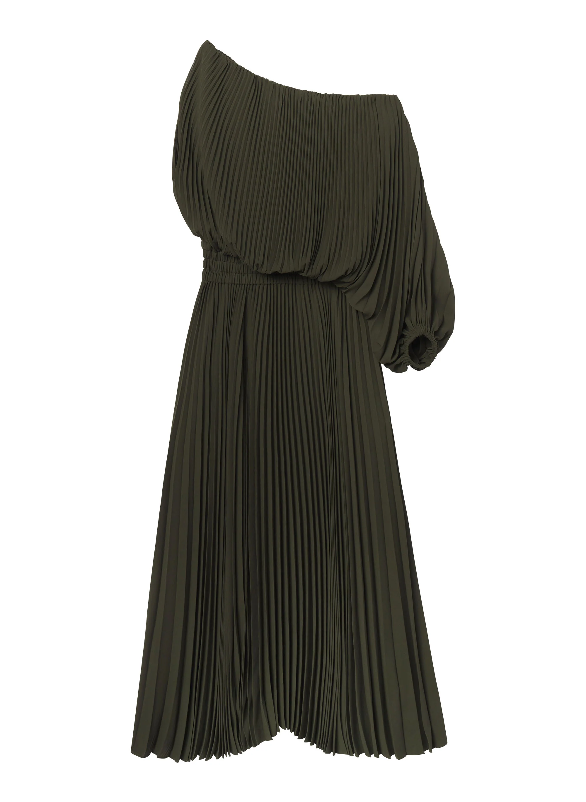 Mara Georgette Pleated Midi Dress - Image 6