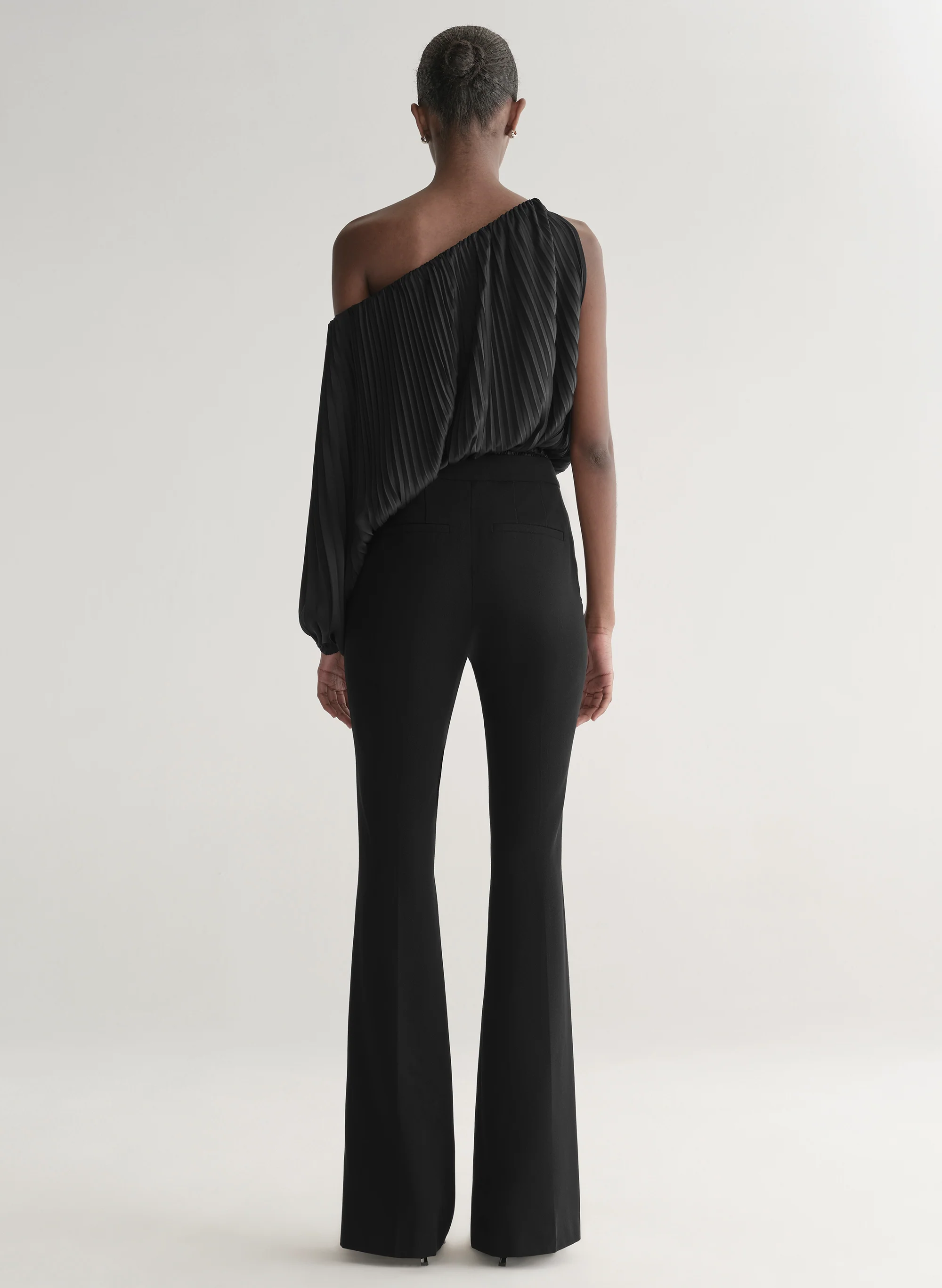 Mara Satin Pleated Asymmetric Top - Image 5