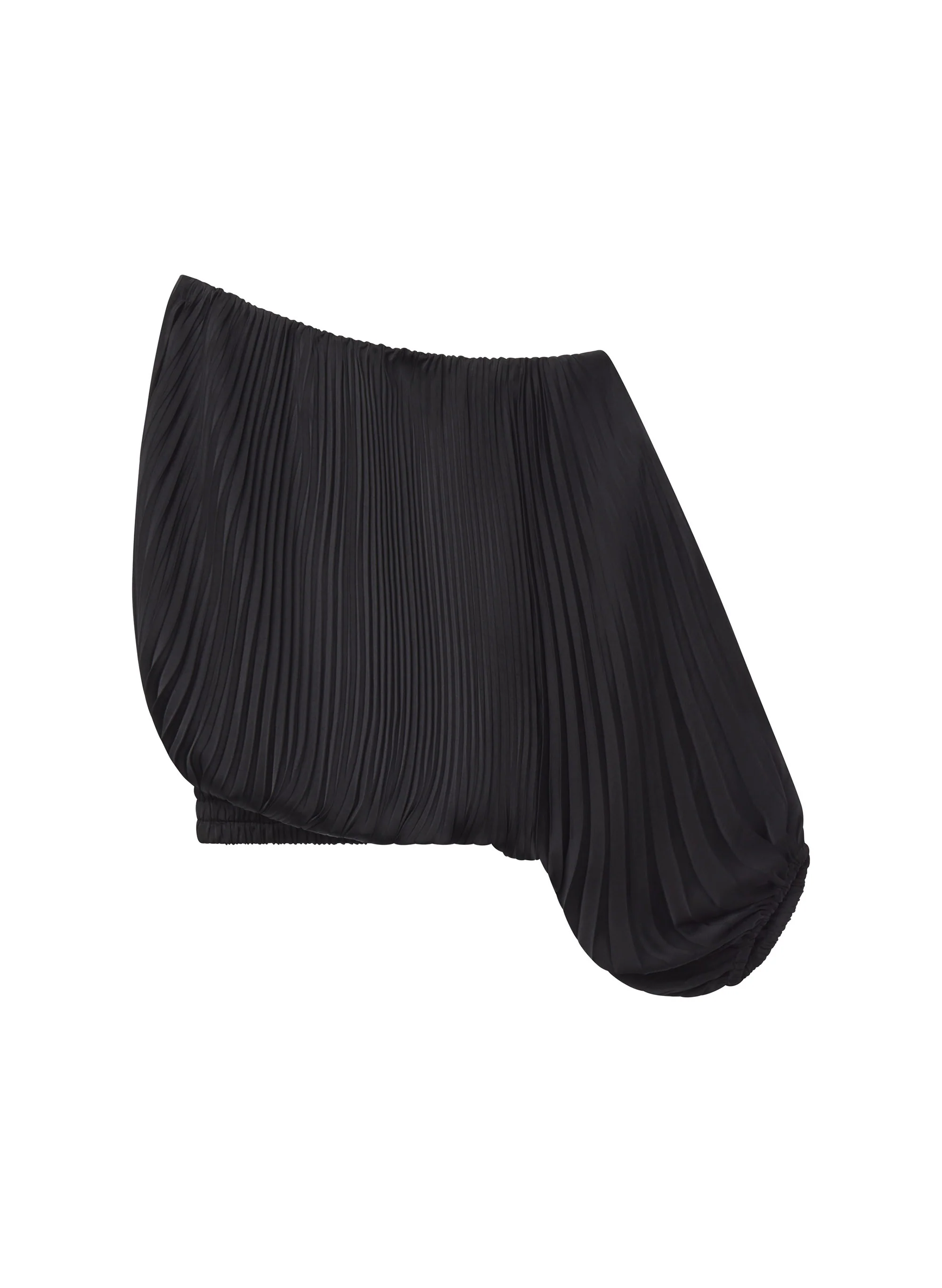 Mara Satin Pleated Asymmetric Top - Image 6