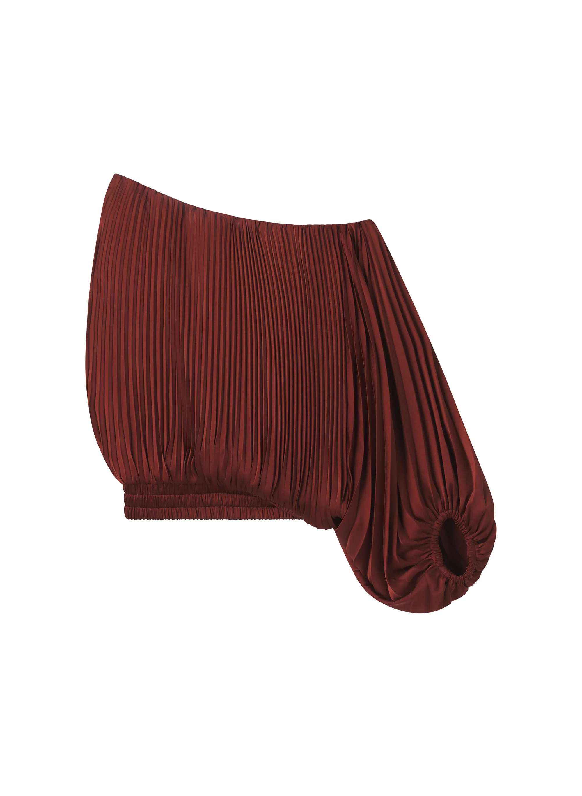 Mara Satin Pleated Asymmetric Top - Image 6