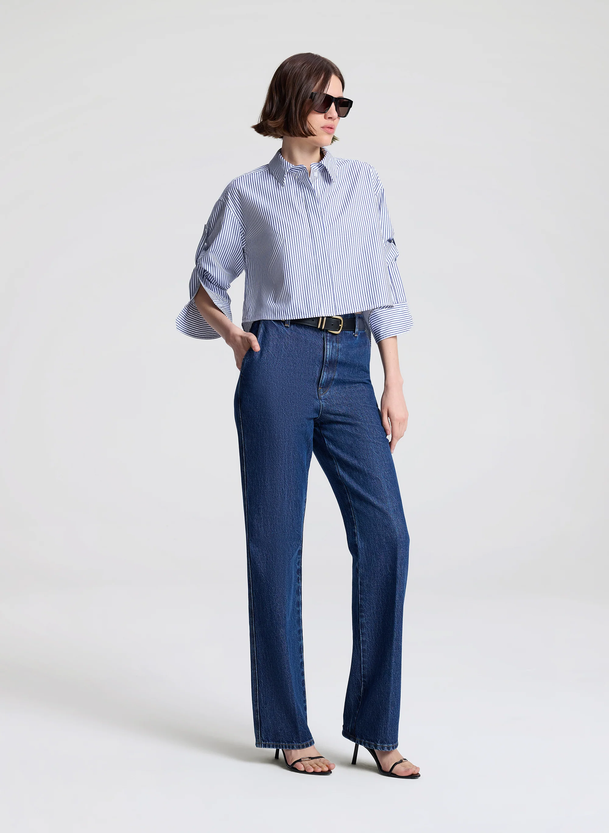 Maude Cropped Cotton Shirt - Image 3