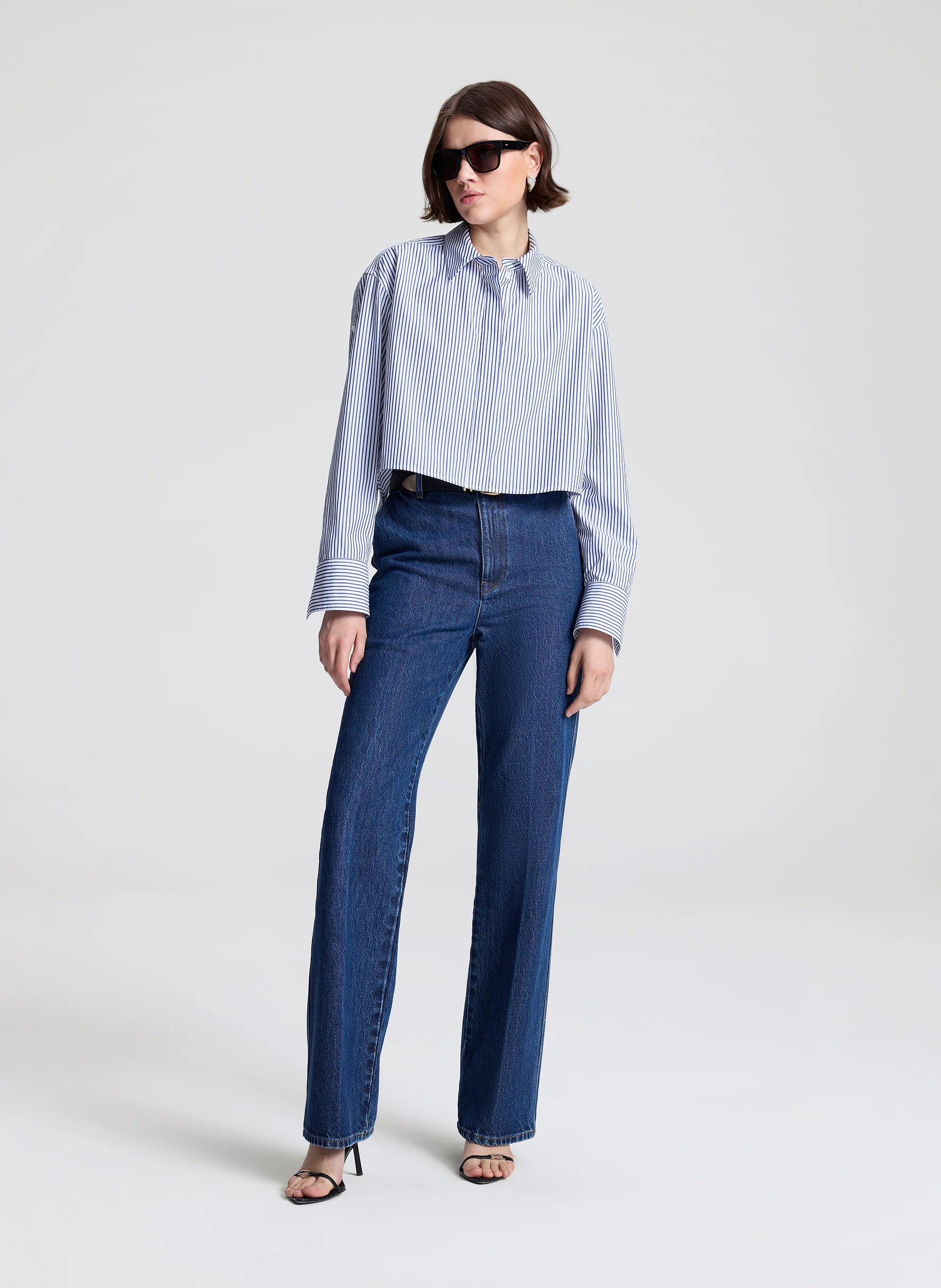 Maude Cropped Cotton Shirt - Image 4