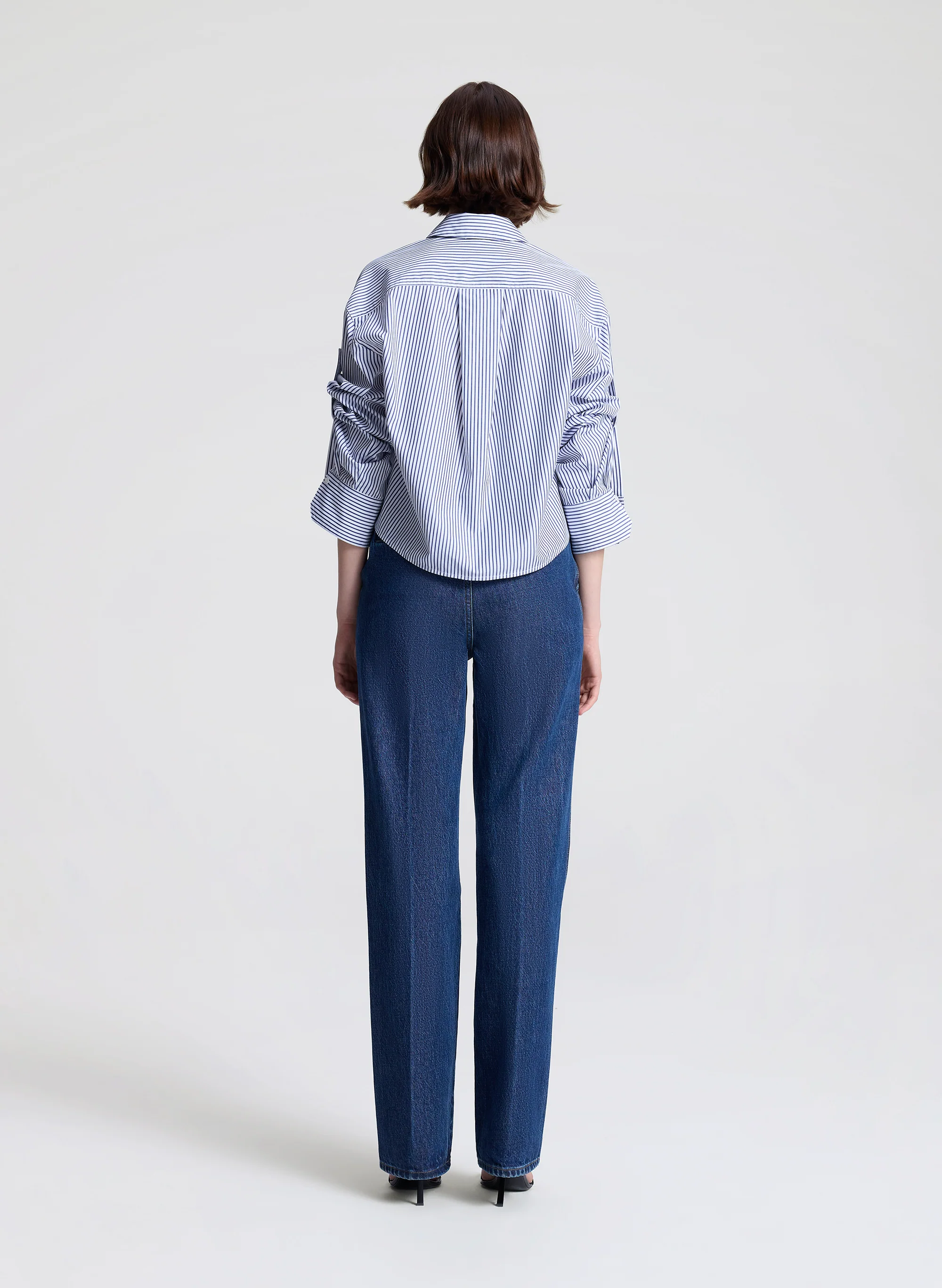 Maude Cropped Cotton Shirt - Image 5