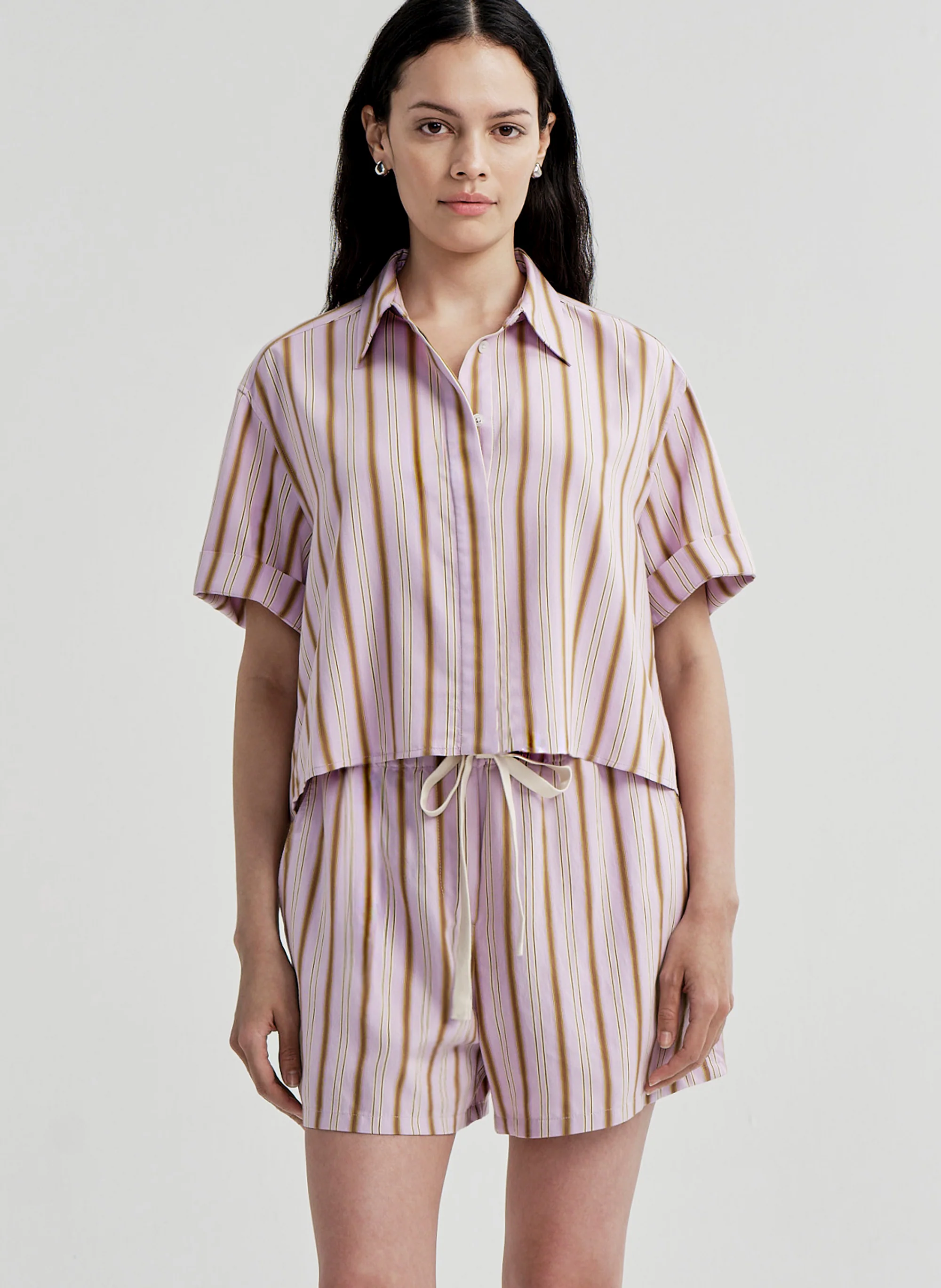 Mel Short Sleeve Striped Top - Image 6