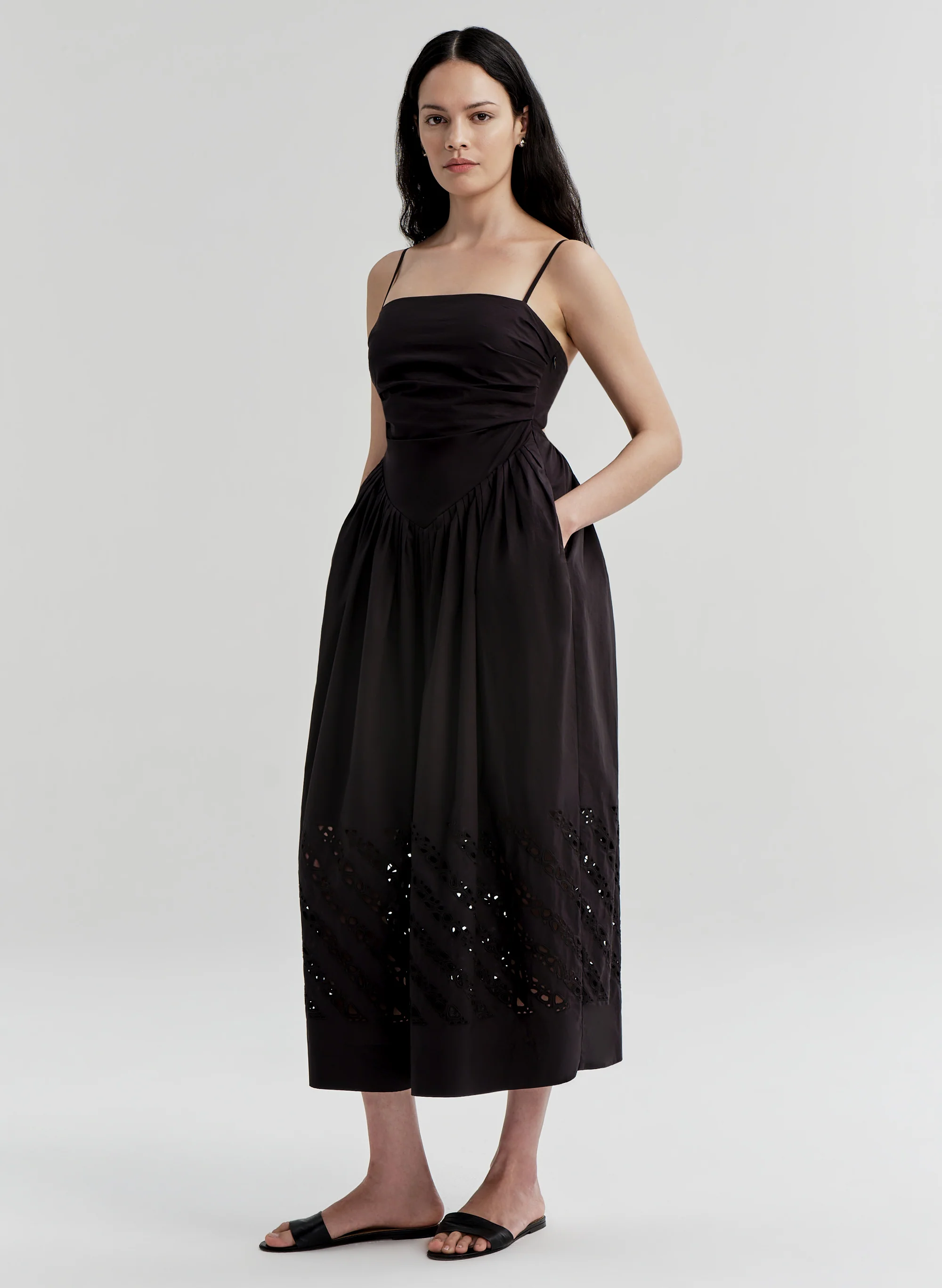 Mika Embroidered Cotton Midi Dress - Image 5