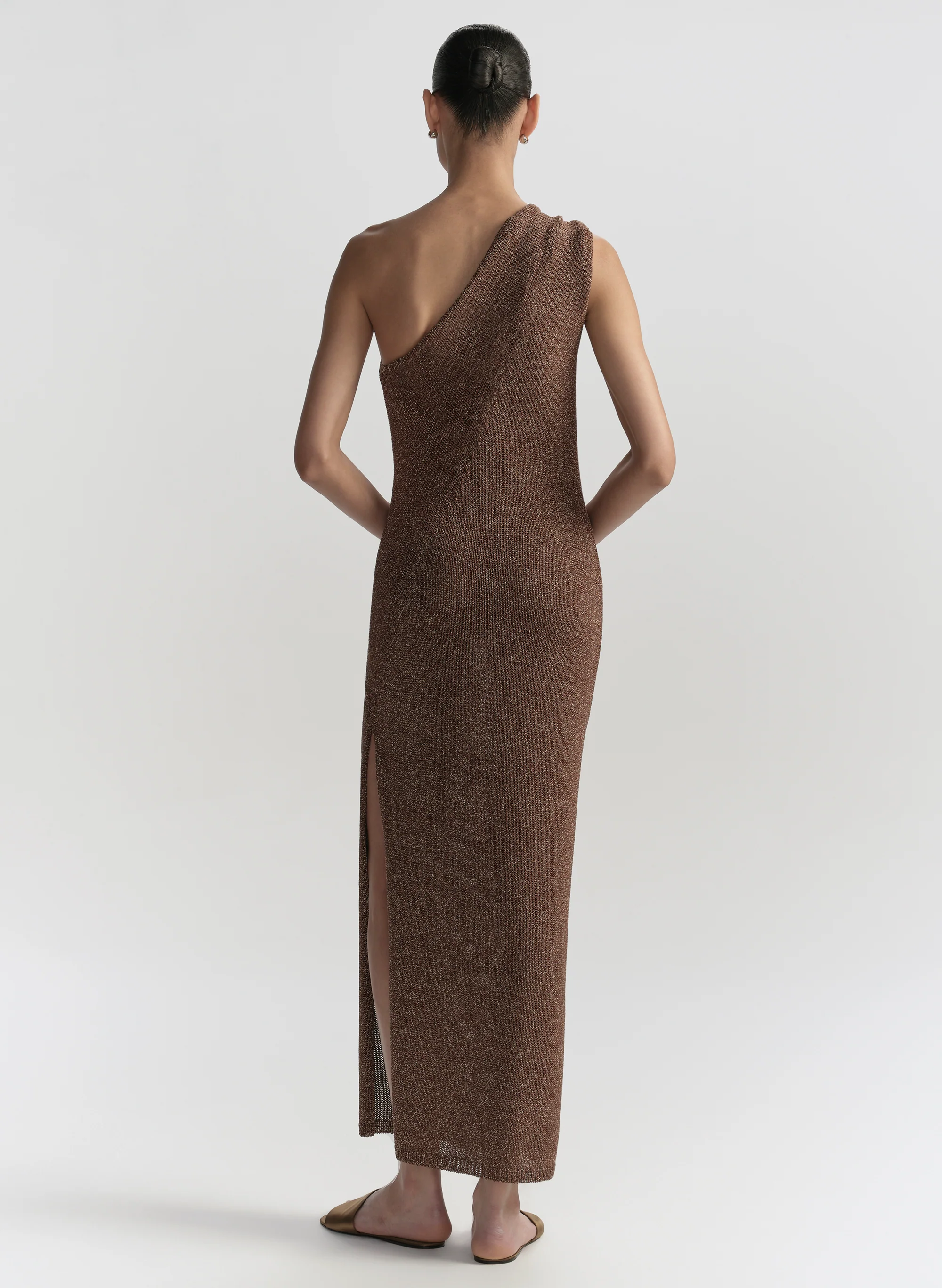 Mimi One Shoulder Knit Midi Dress - Image 5