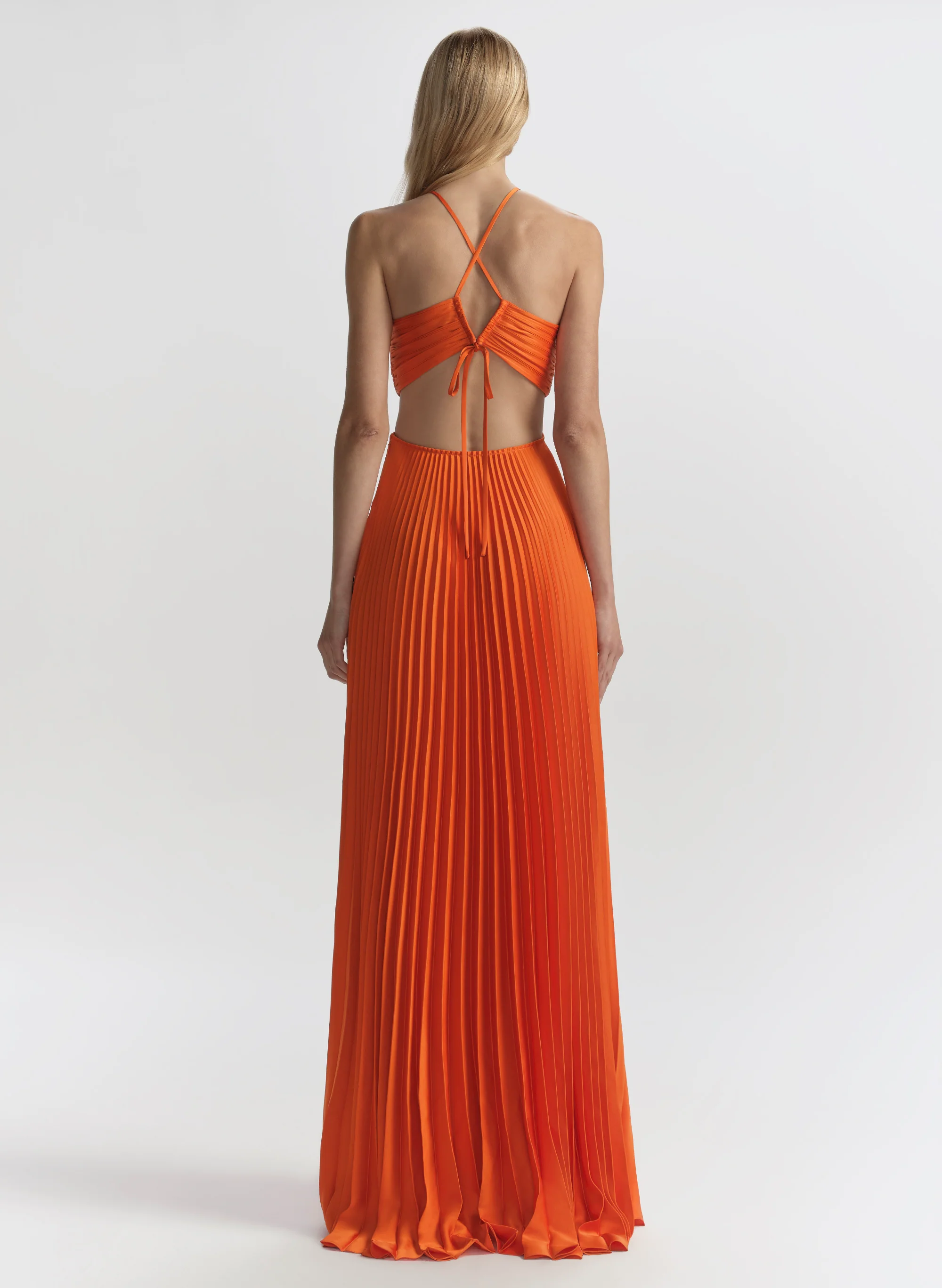 Moira Satin Pleated Maxi Dress - Image 5