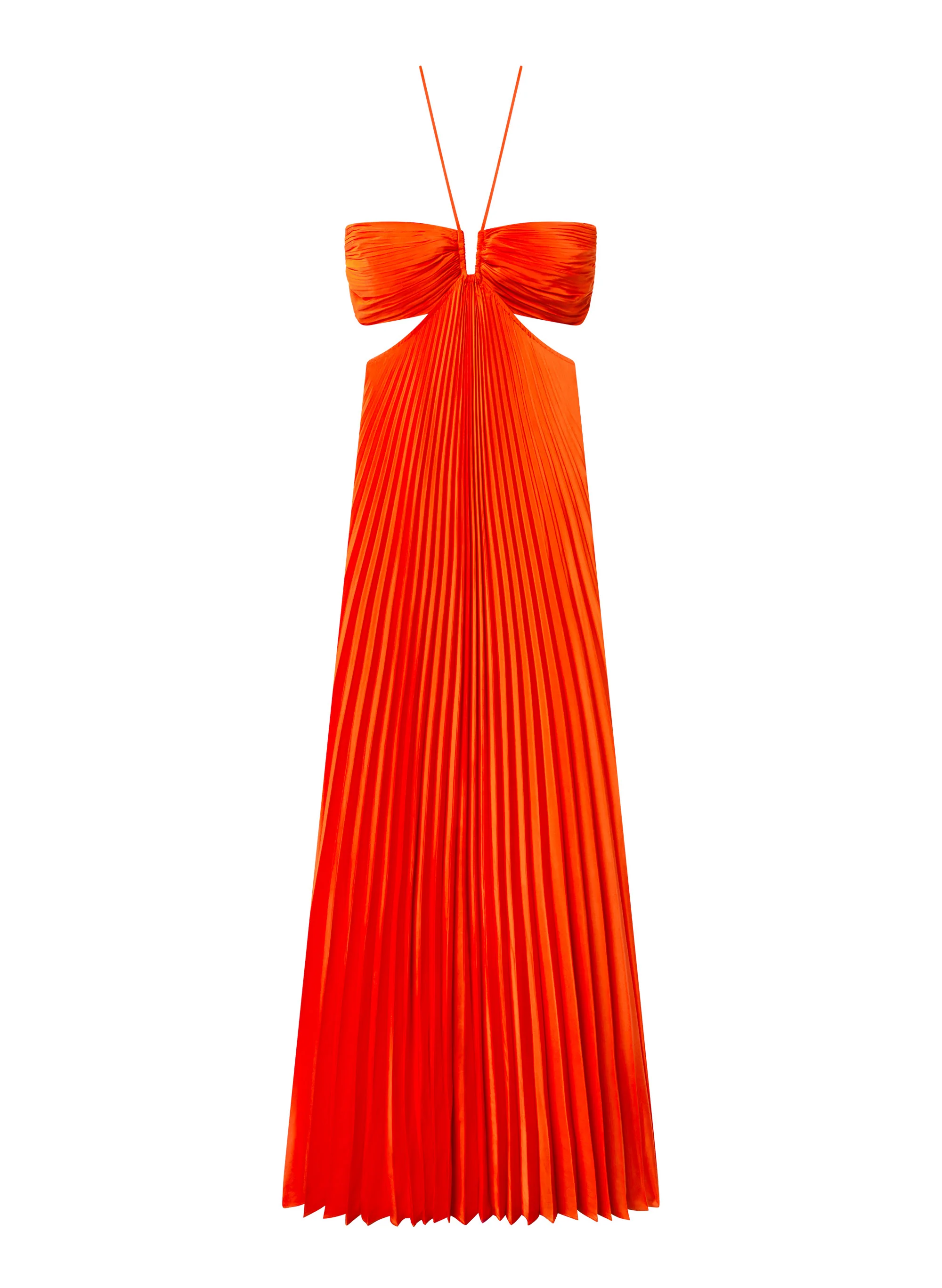 Moira Satin Pleated Maxi Dress - Image 7