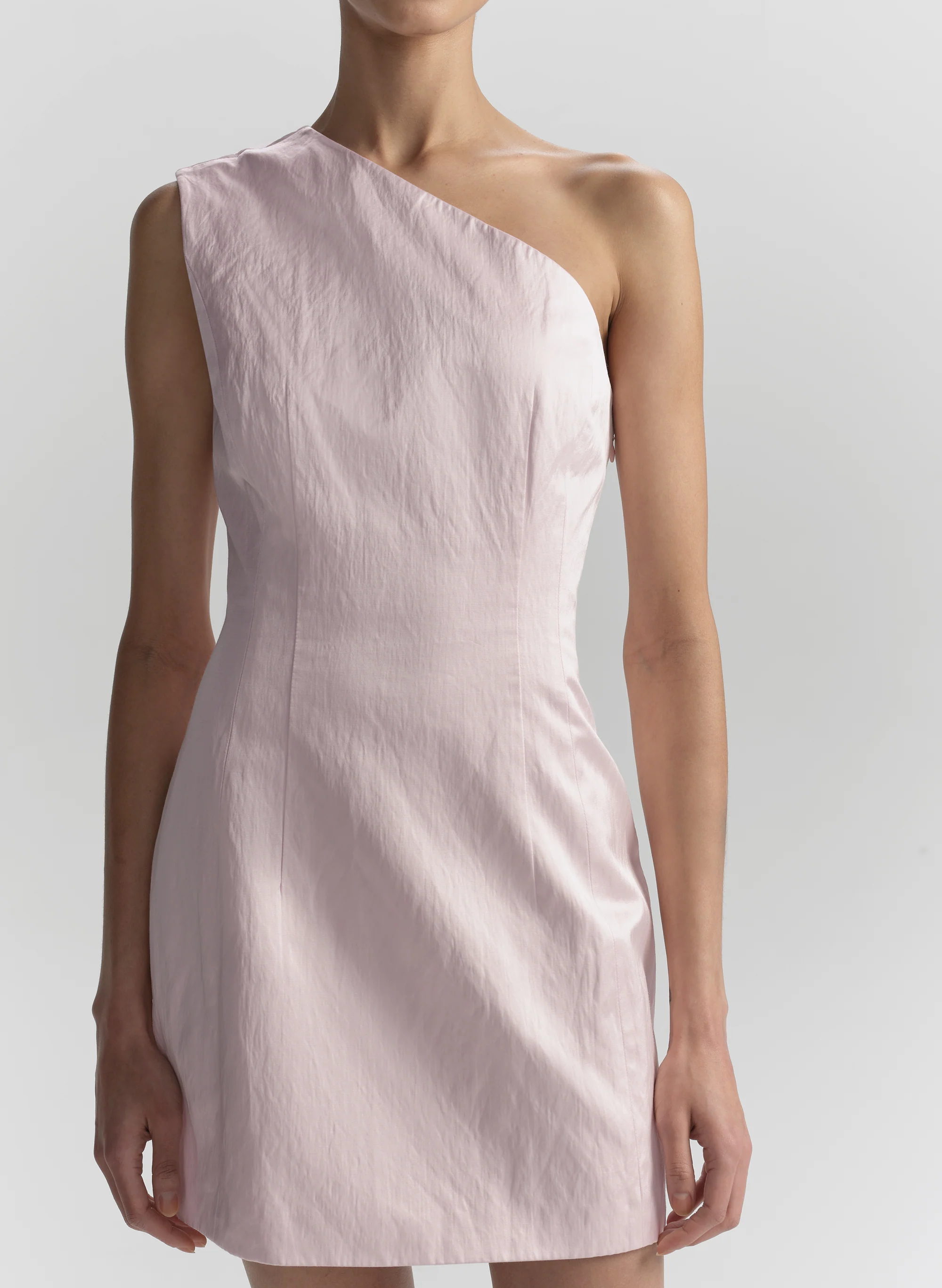 Naya One Shoulder Satin Mini Dress - Image 2