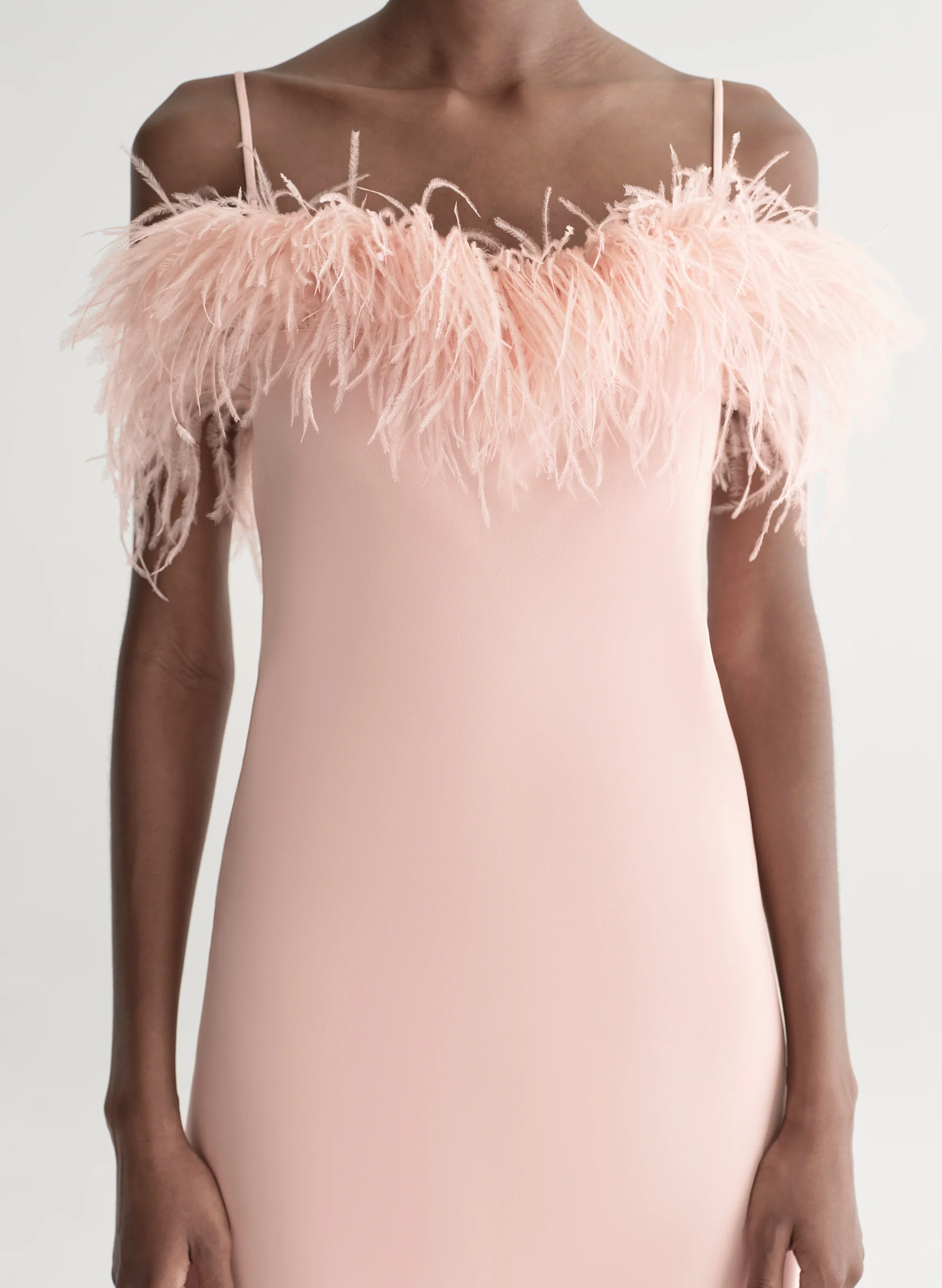 Opal Feather Trimmed Mini Dress - Image 2