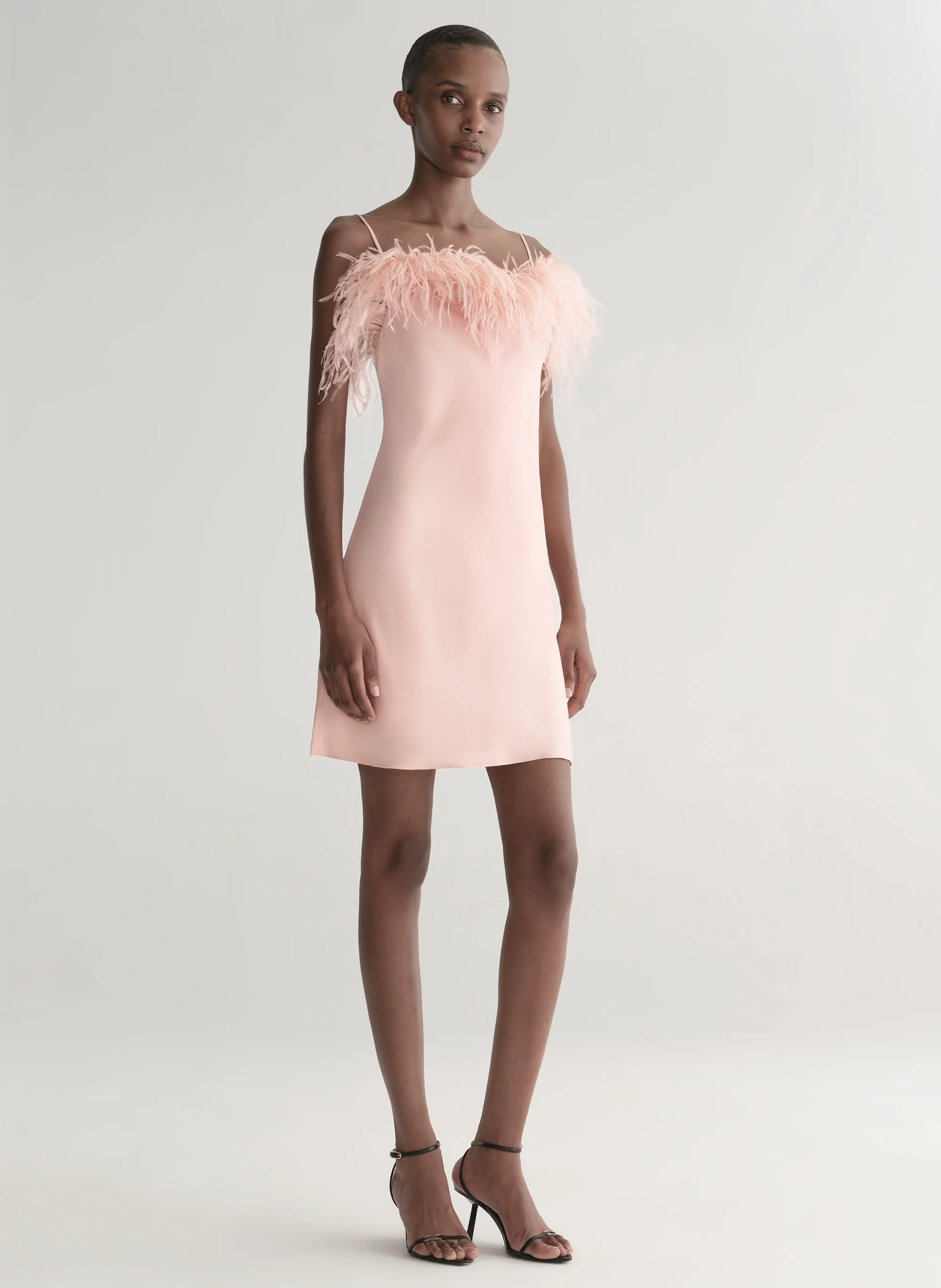 Opal Feather Trimmed Mini Dress - Image 3
