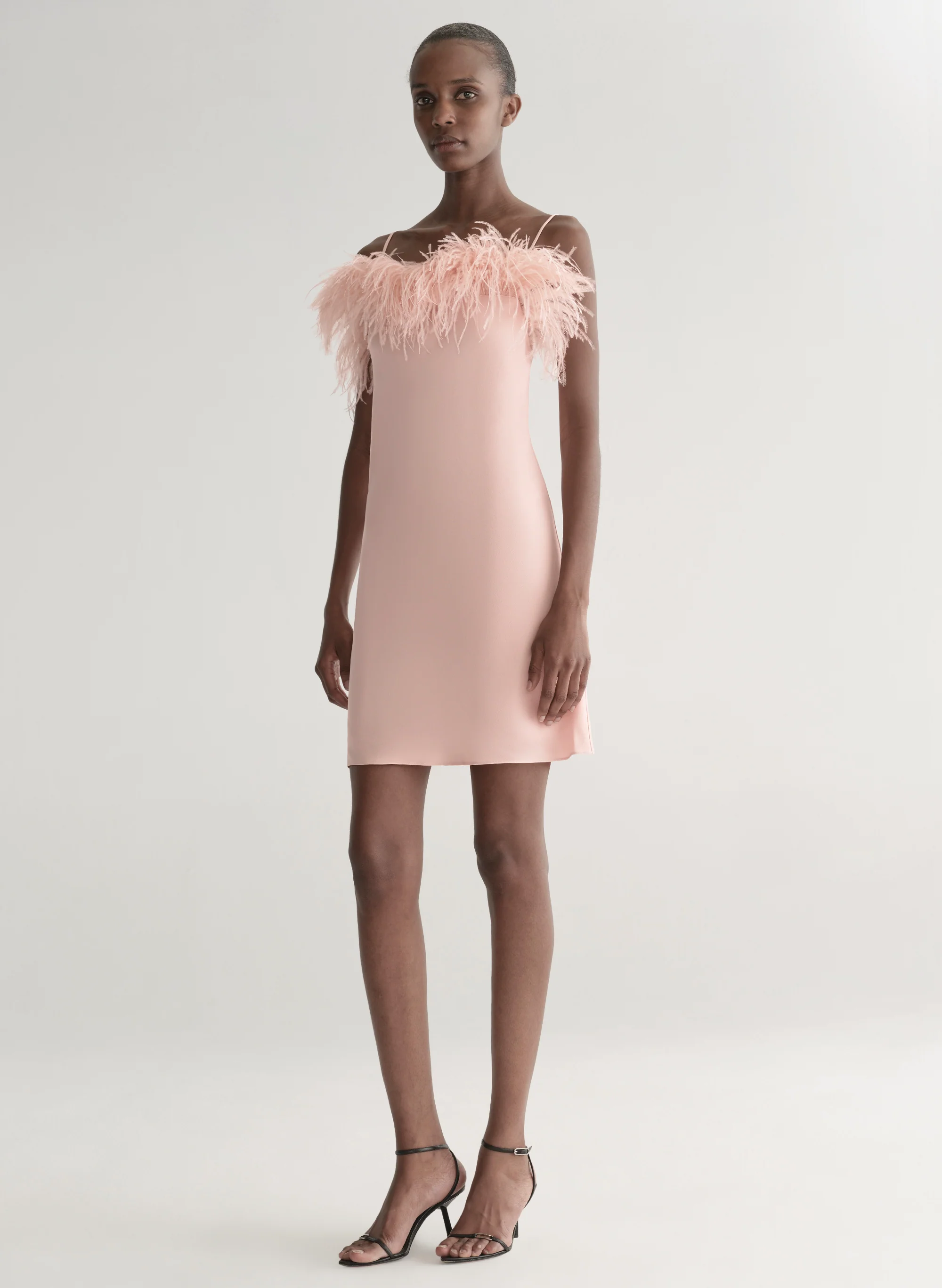 Opal Feather Trimmed Mini Dress - Image 4