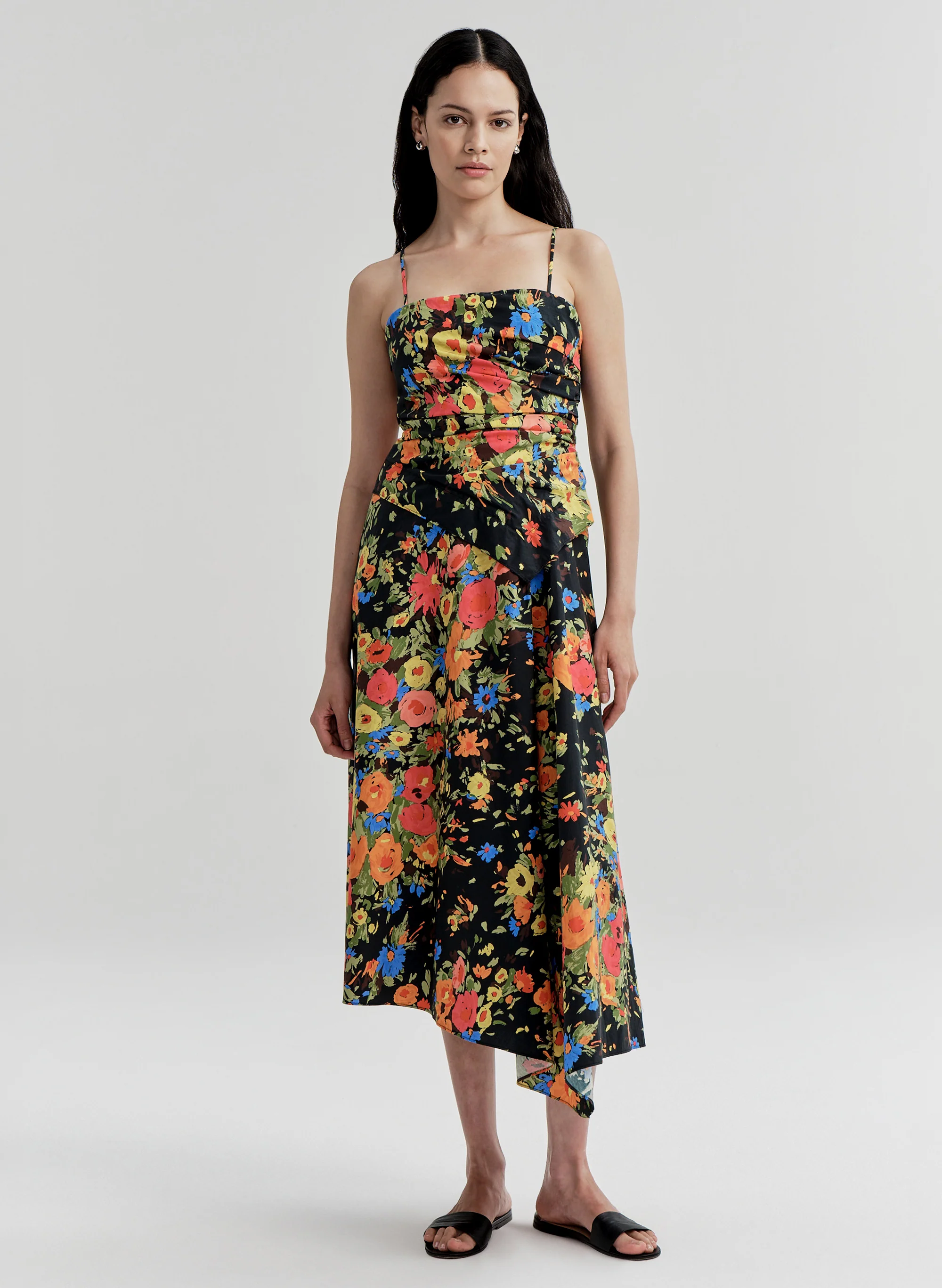 Peyton Floral Cotton Midi Dress