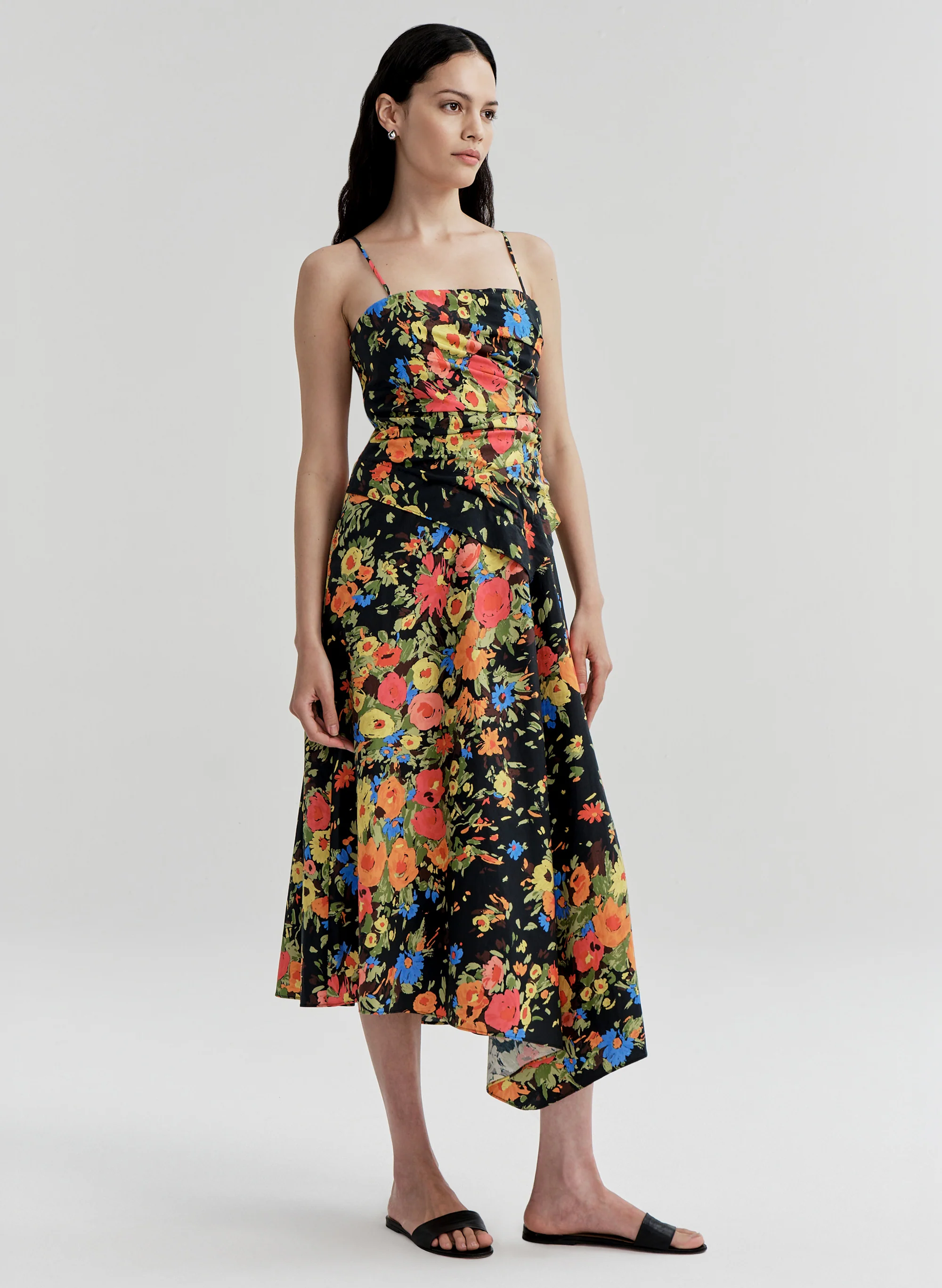 Peyton Floral Cotton Midi Dress - Image 3