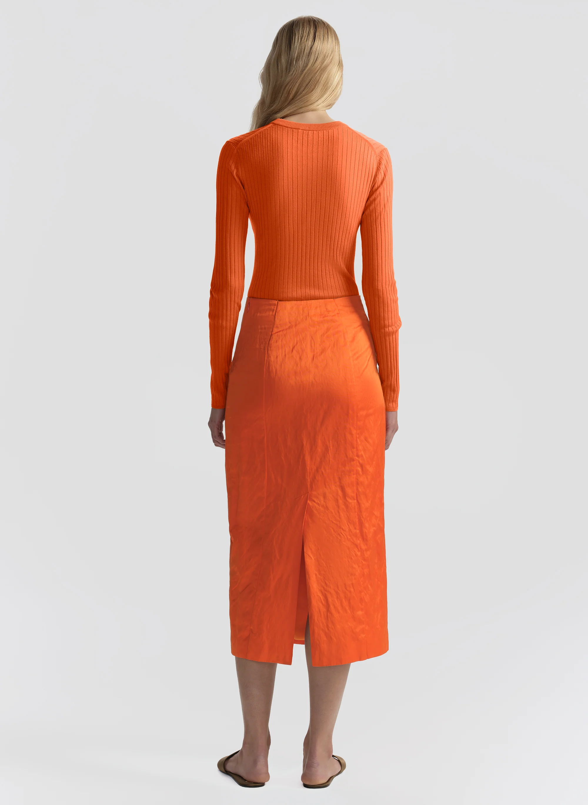 Phoebe Satin Midi Skirt - Image 5