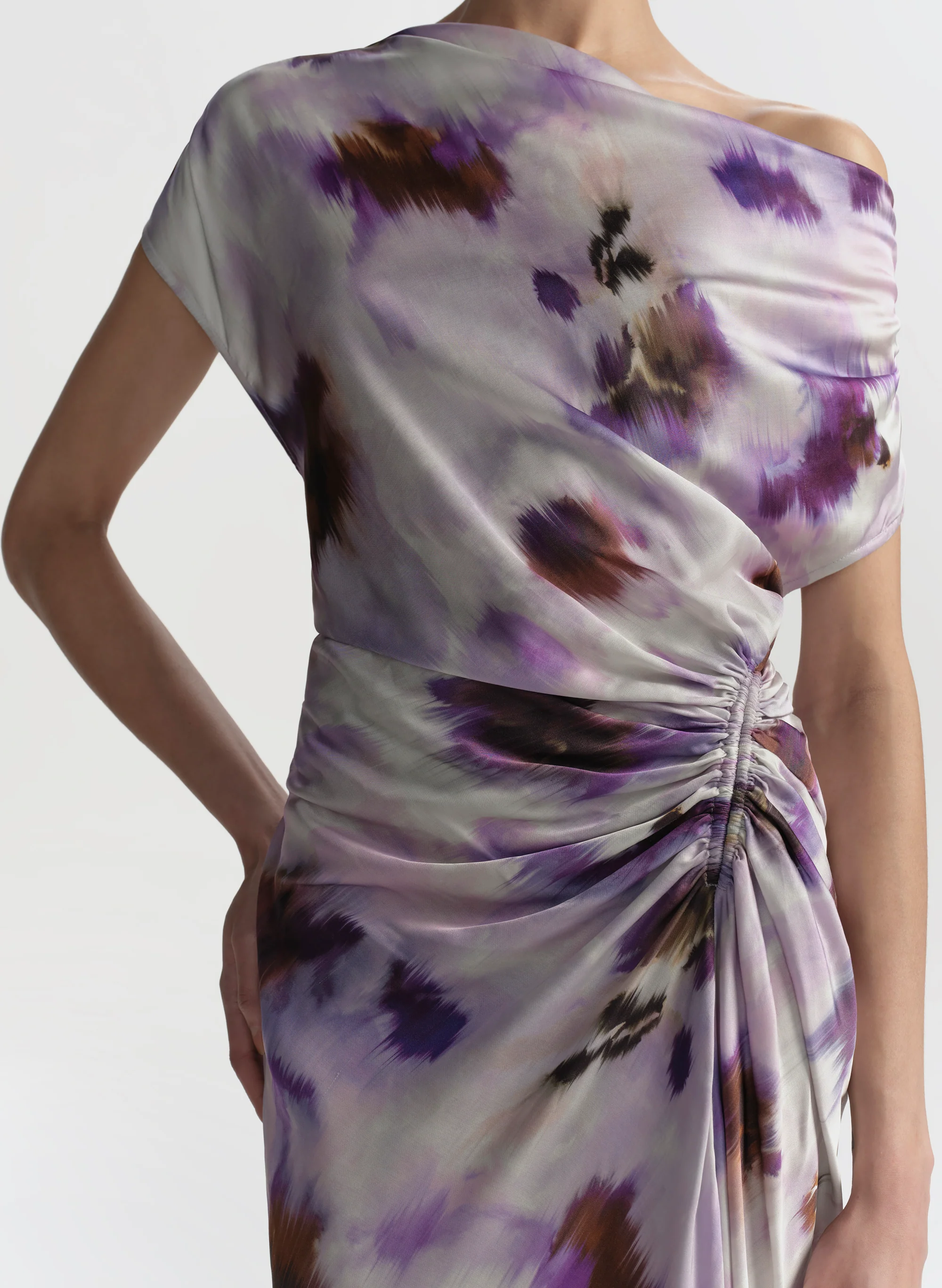 Poppy One Shoulder Satin Gown - Image 2