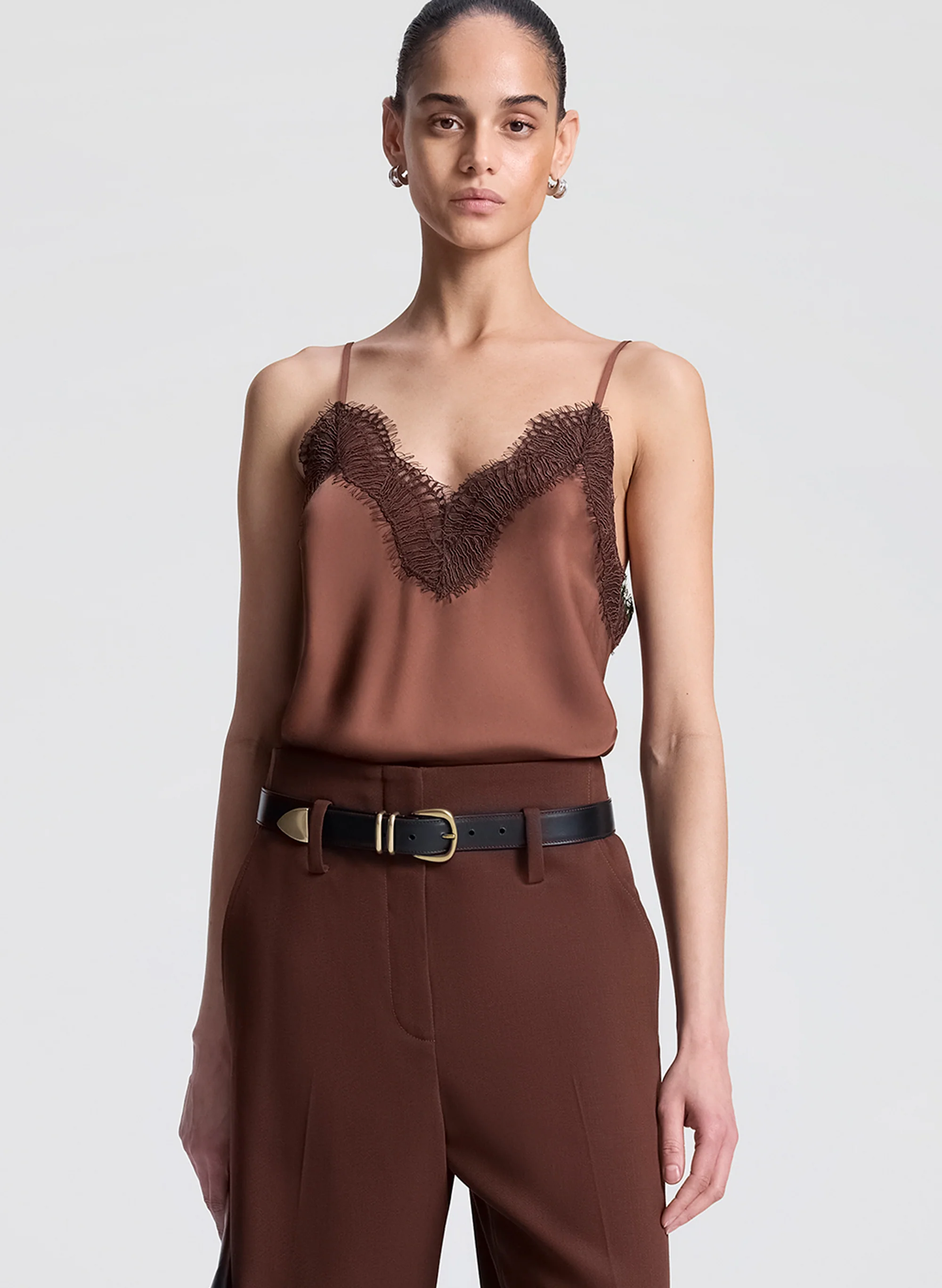 Presley Satin and Lace Camisole Top