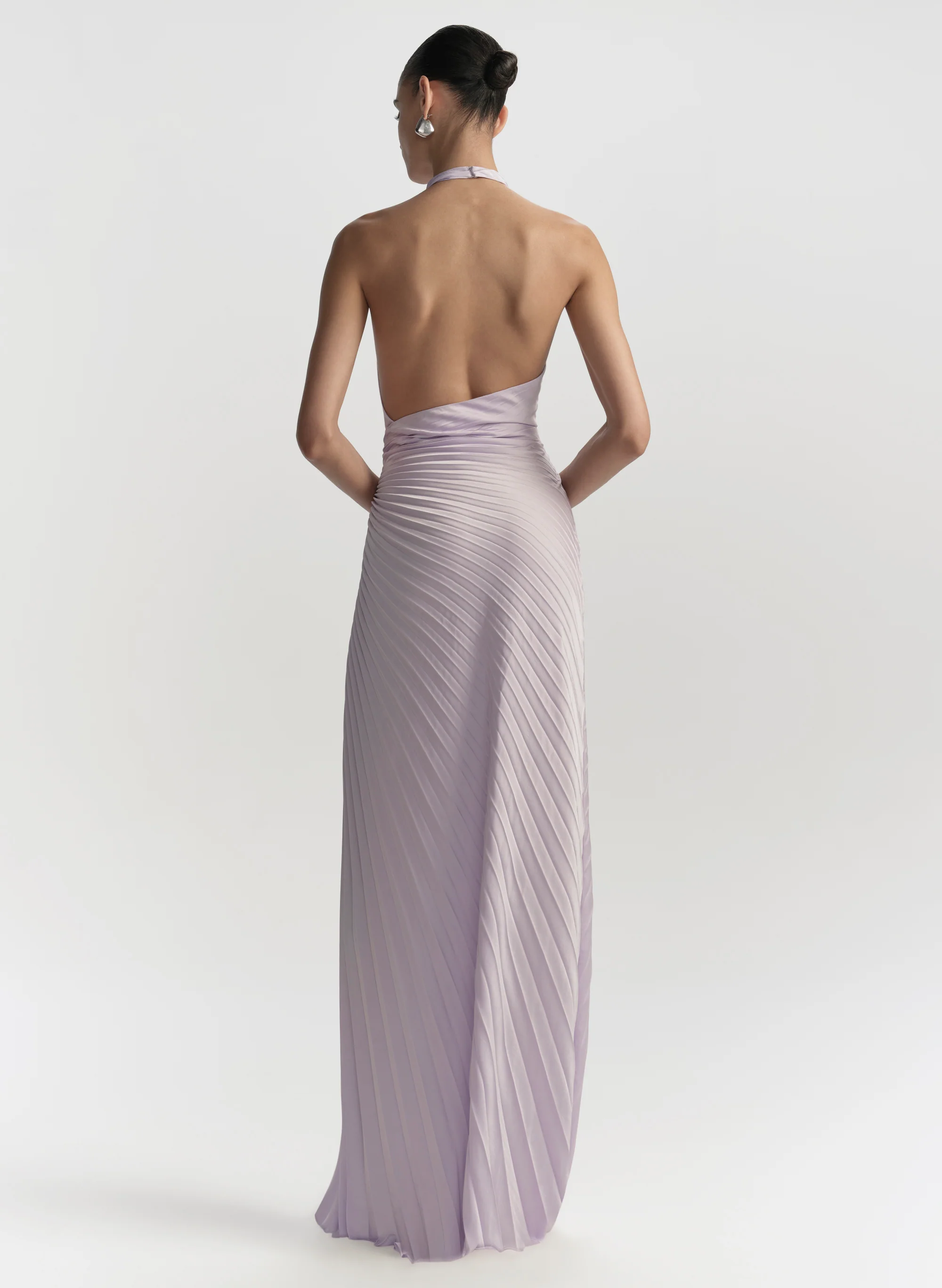 Romy Pleated Satin Gown - Image 5