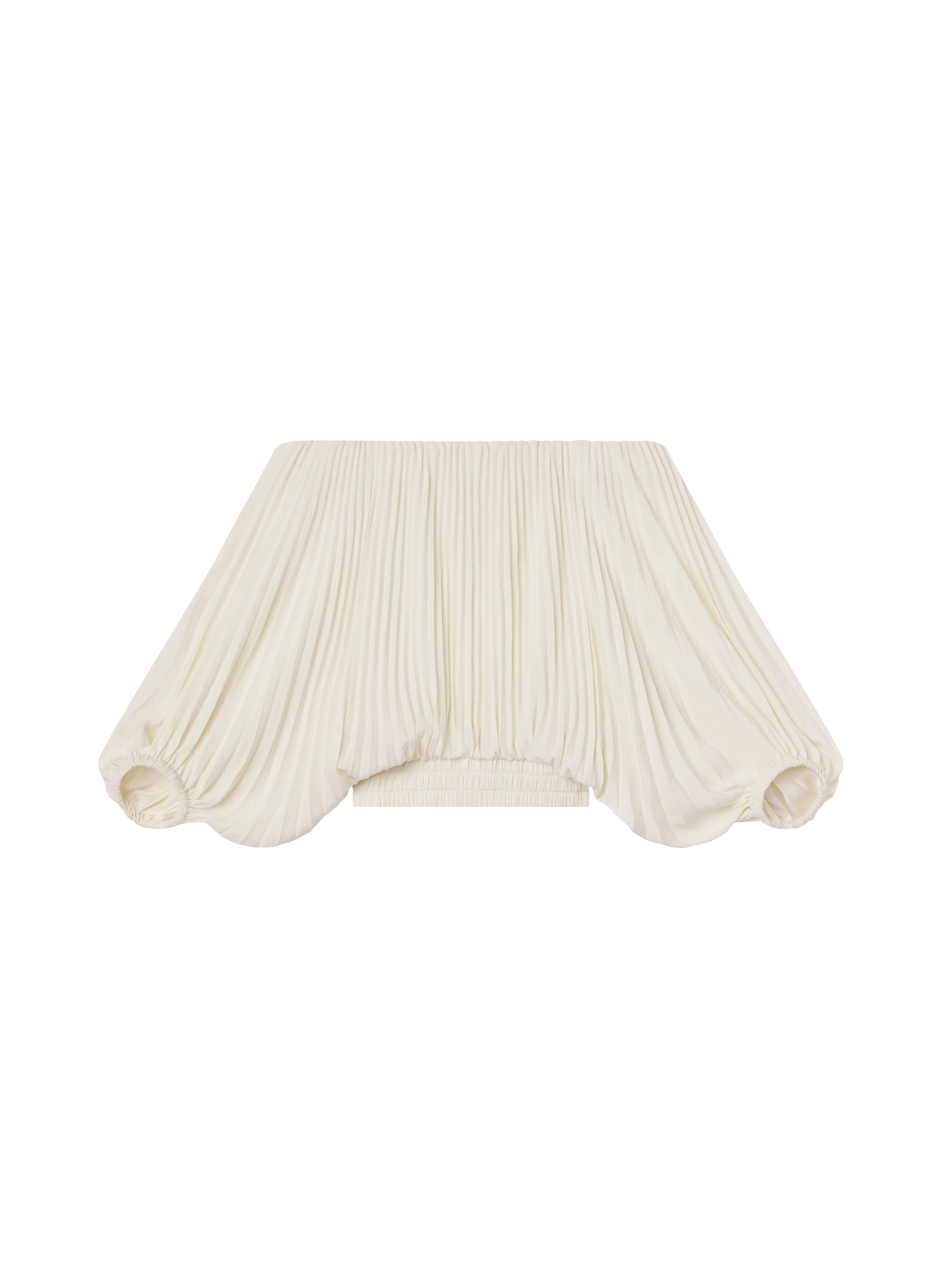 Sienna Satin Pleated Off Shoulder Top - Image 6