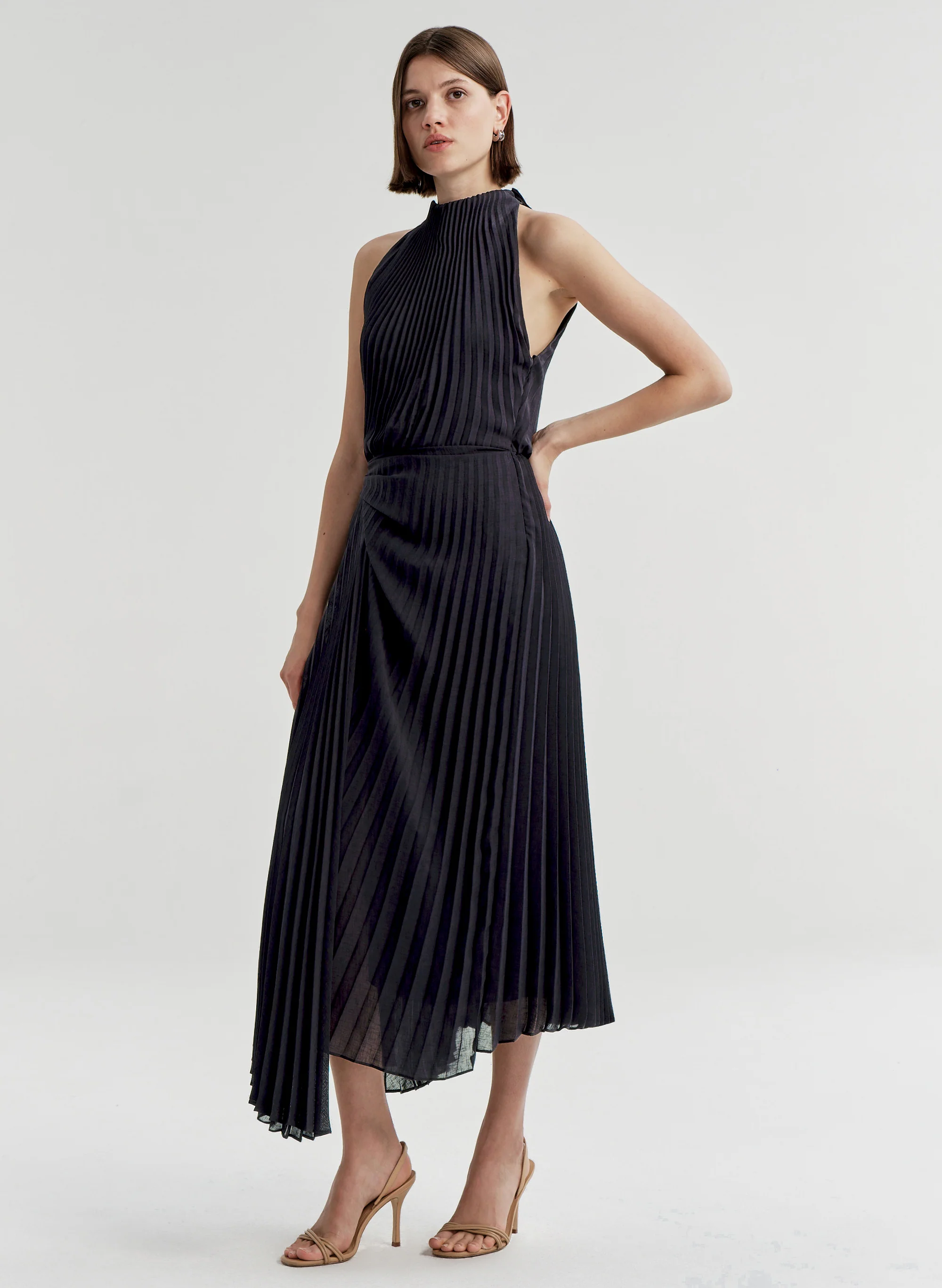 Simona Pleated Midi Dress - Image 5