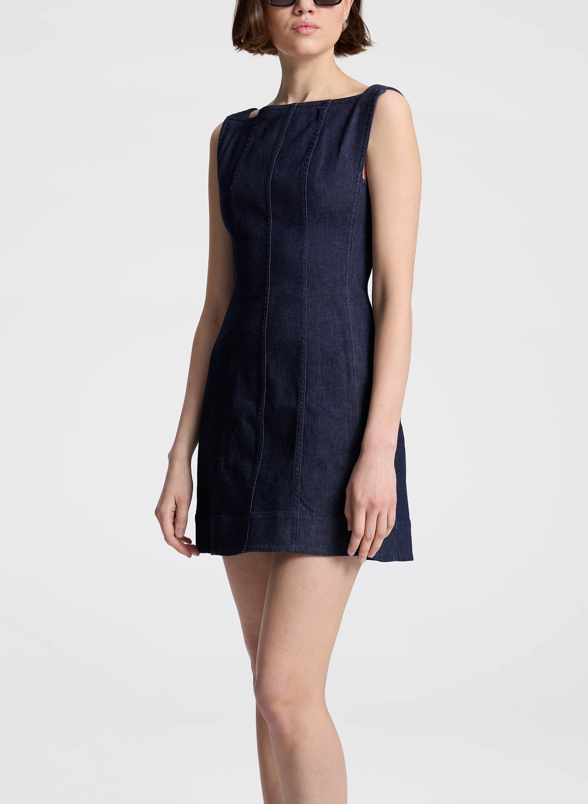 The 444 Denim Mini Dress - Image 2