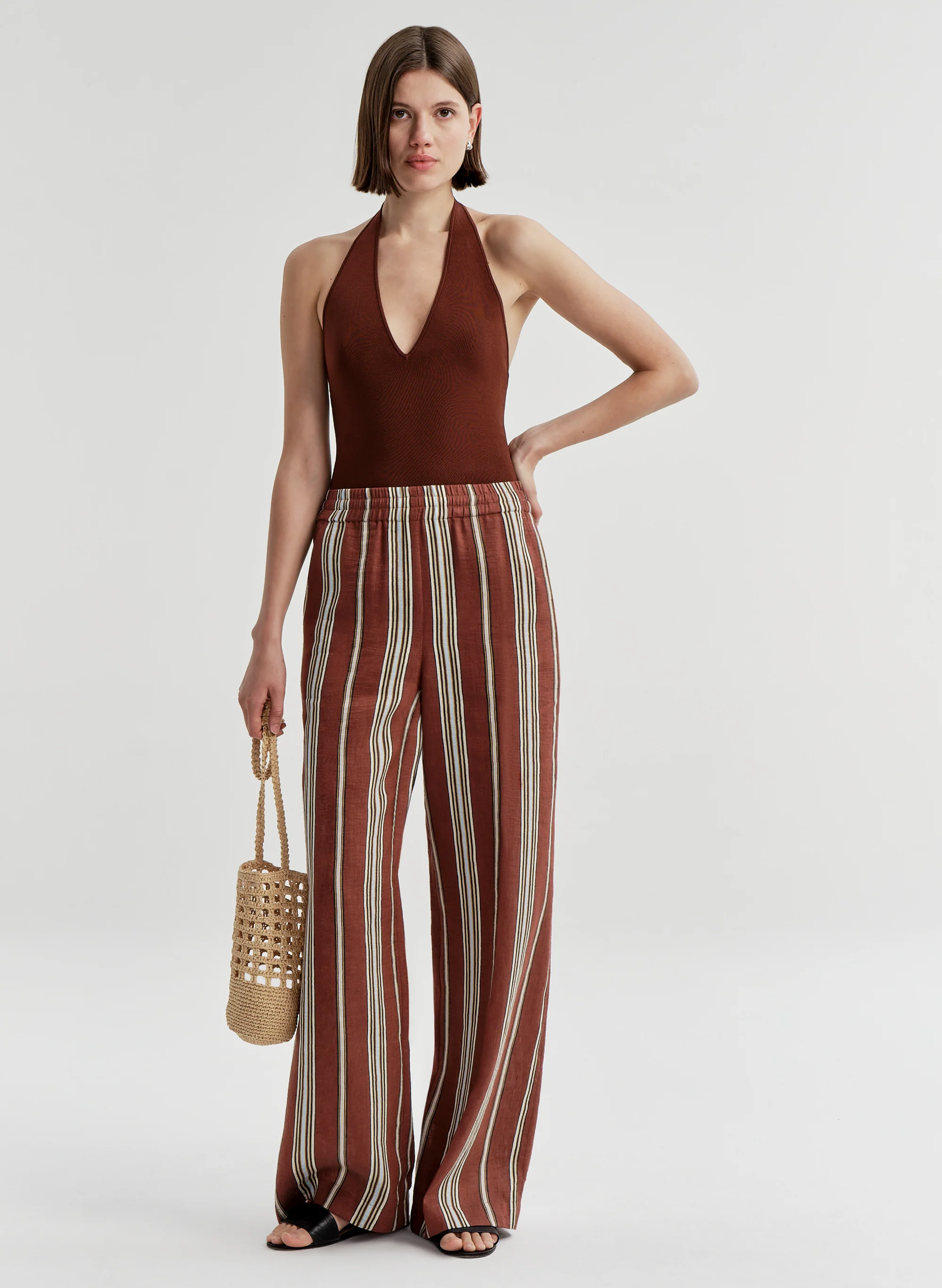 Tyler Striped Linen Pant