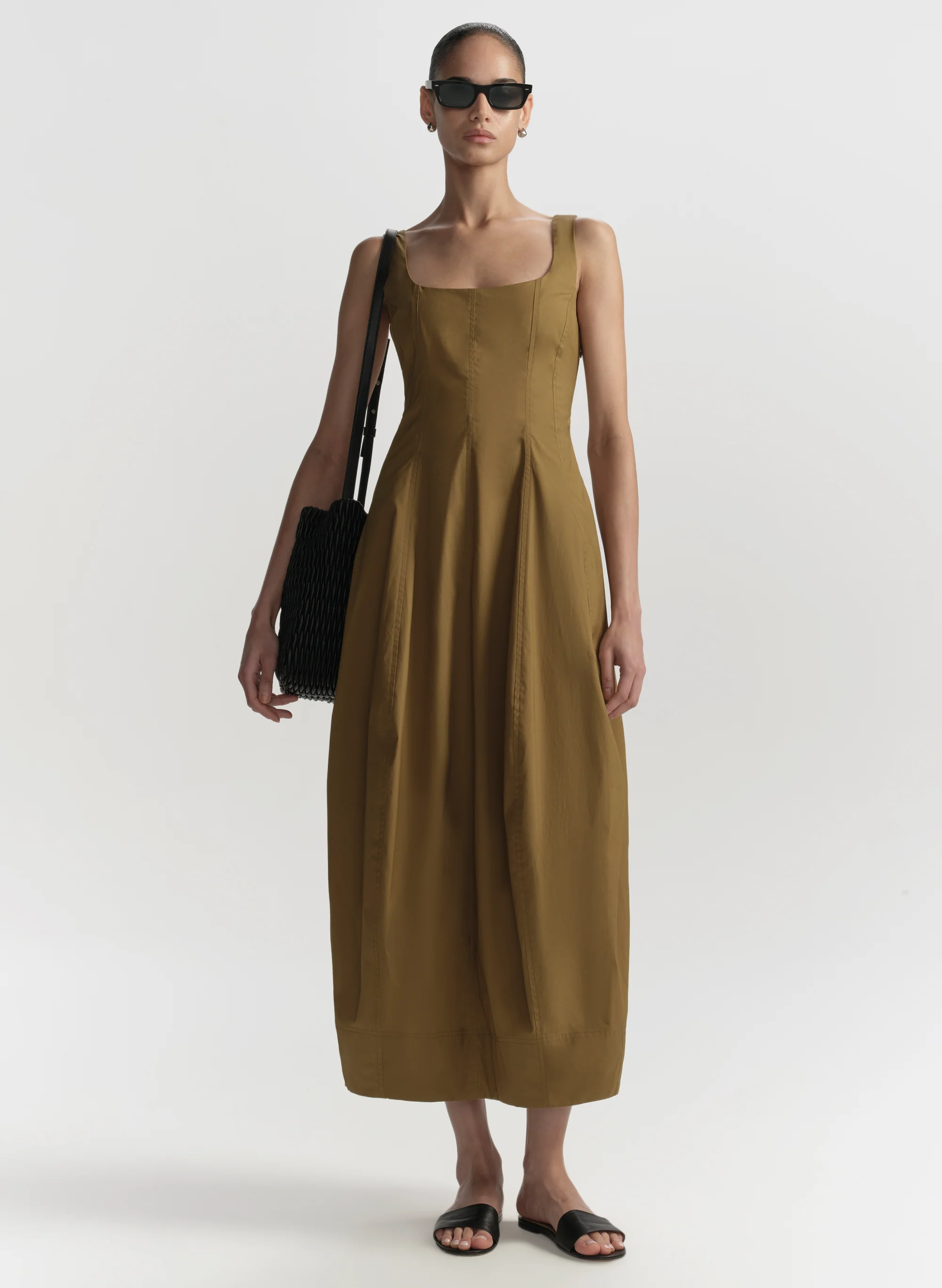 Veda Stretch Cotton Midi Dress