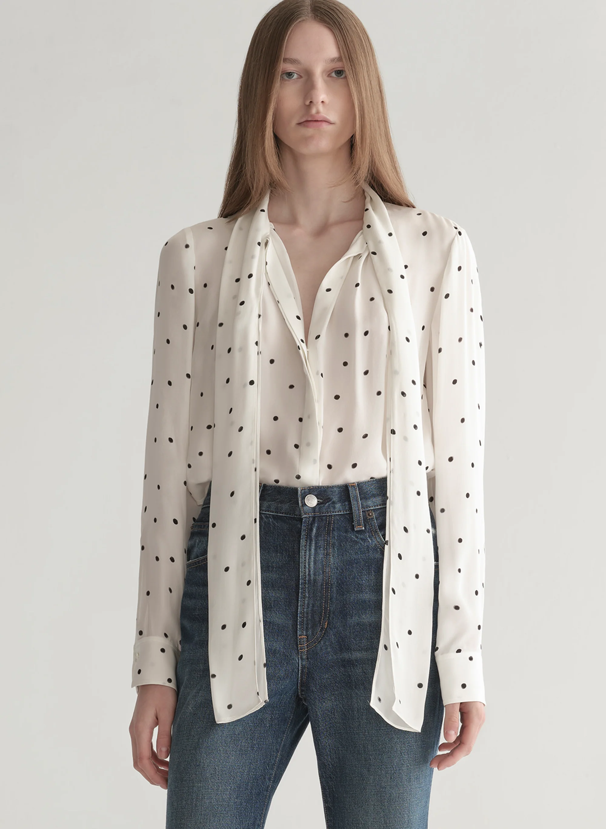 Viv Polka Dot Silk Top - Image 2