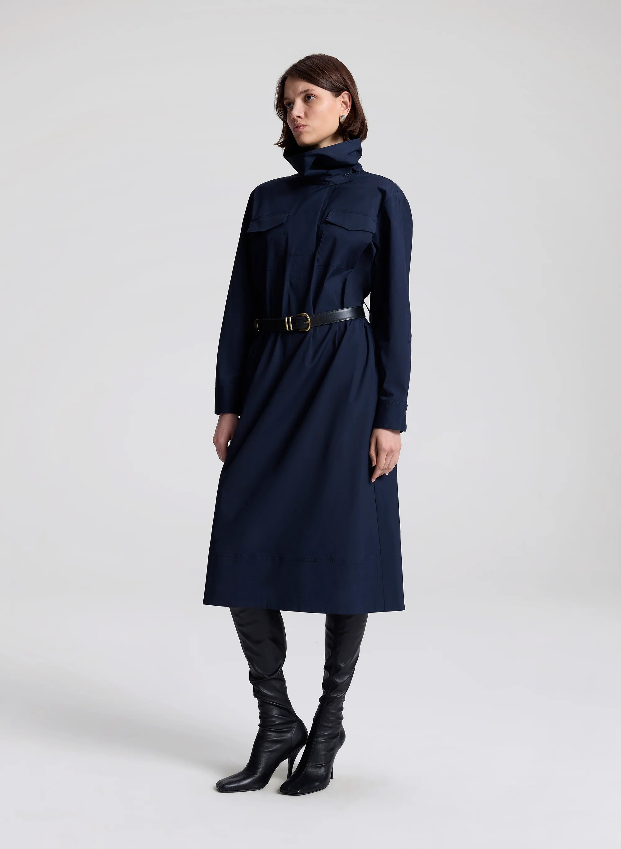 Wells Stretch Cotton Midi Dress - Image 4