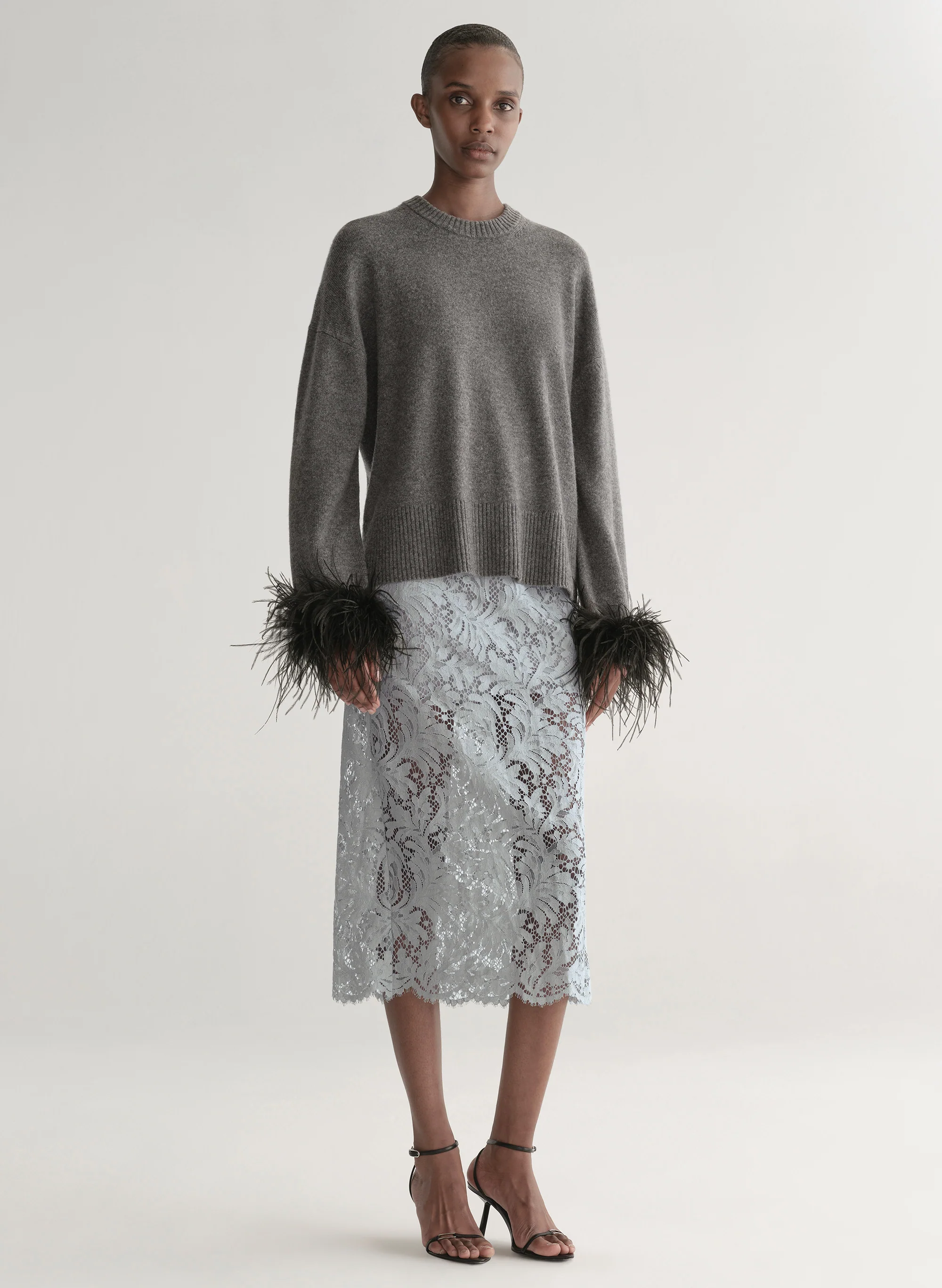 Wilda Feather Trimmed Sweater - Image 3