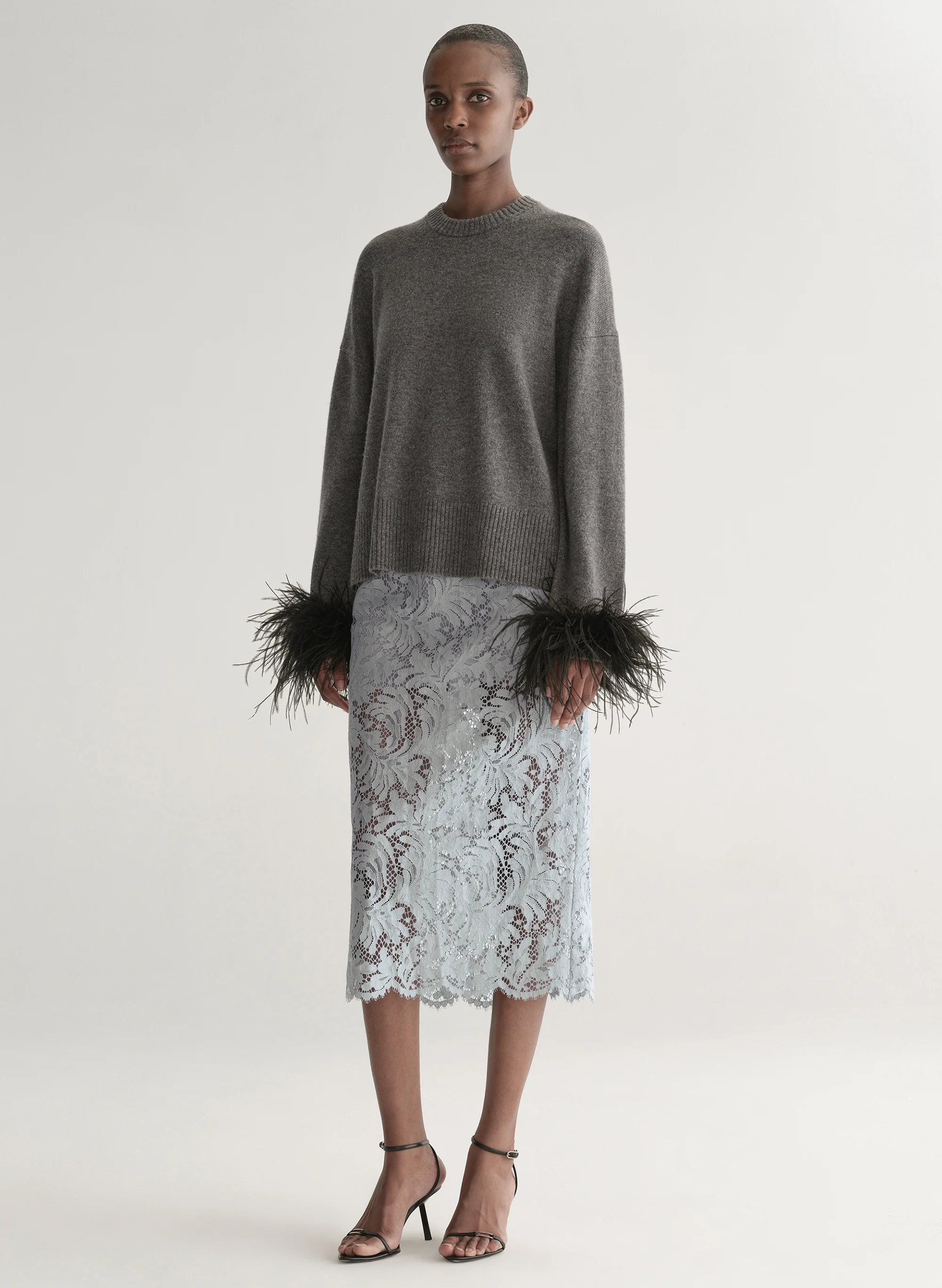 Wilda Feather Trimmed Sweater - Image 4