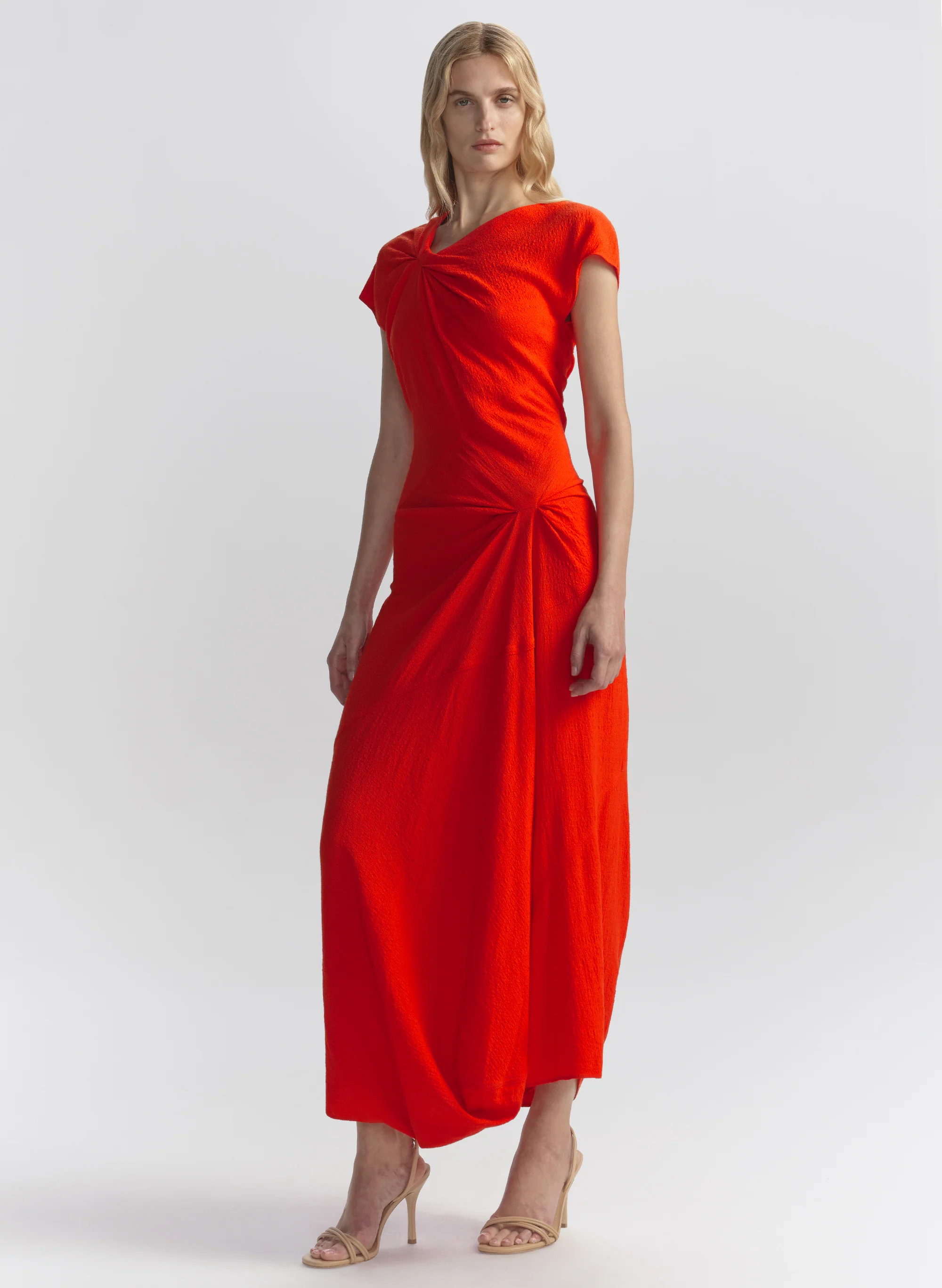 Willa Textured Crepe Midi Dress - Image 4